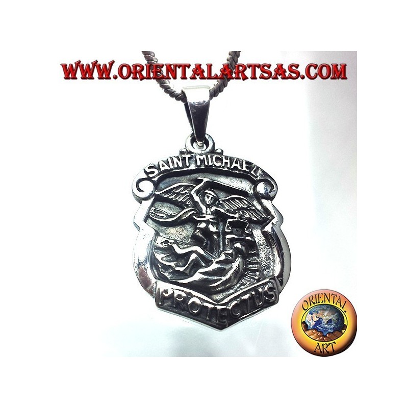 silver pendant, San Michele Arcangelo