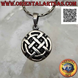 Pendentif en argent, bouclier avec noeud celtique pour la protection contre les mauvais esprits