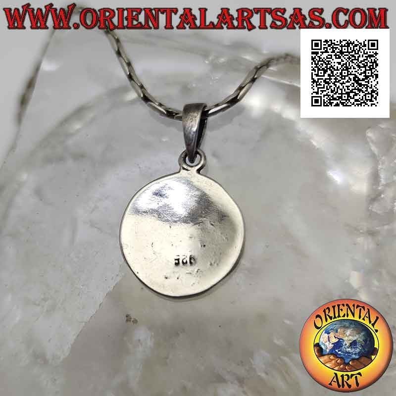 Silver pendant, shield with Celtic knot for protection against evil spirits