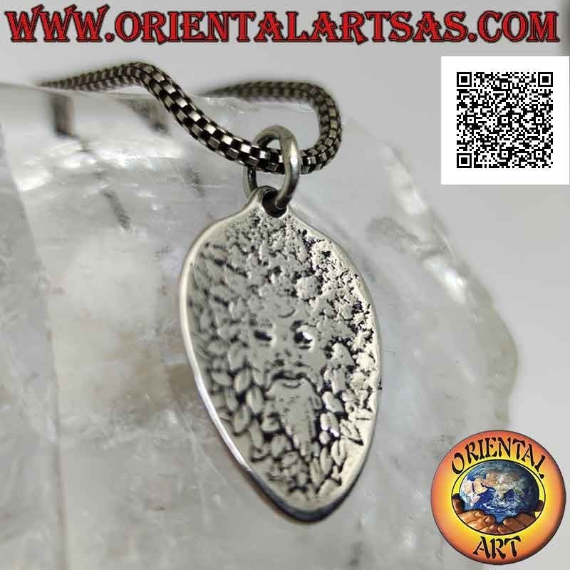 Silver pendant, "The Green Man" (Celtic figure symbol of life force)
