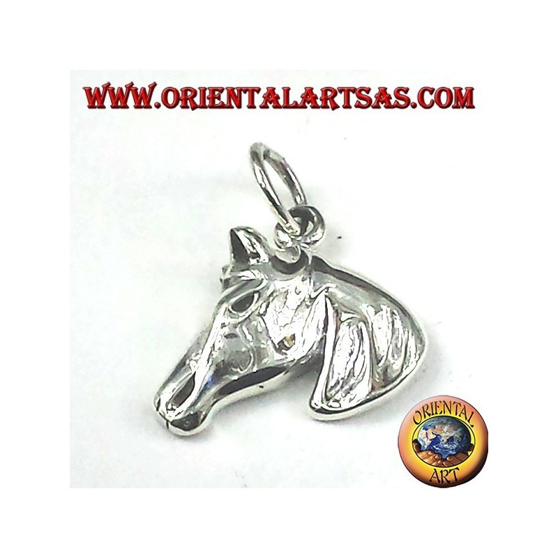 colgante de plata, cabeza de caballo