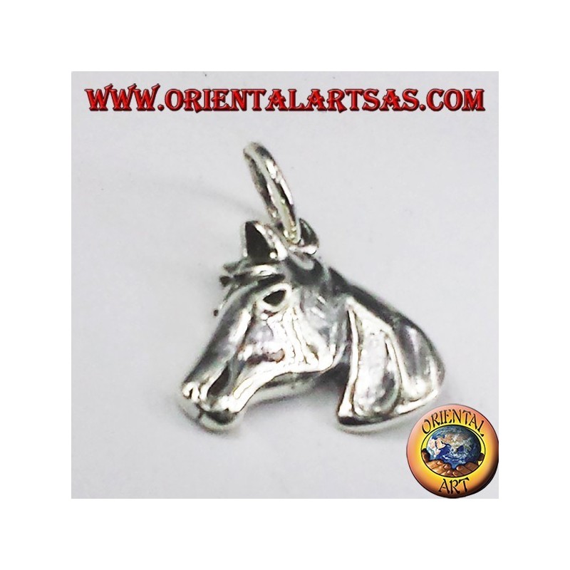 colgante de plata, cabeza de caballo