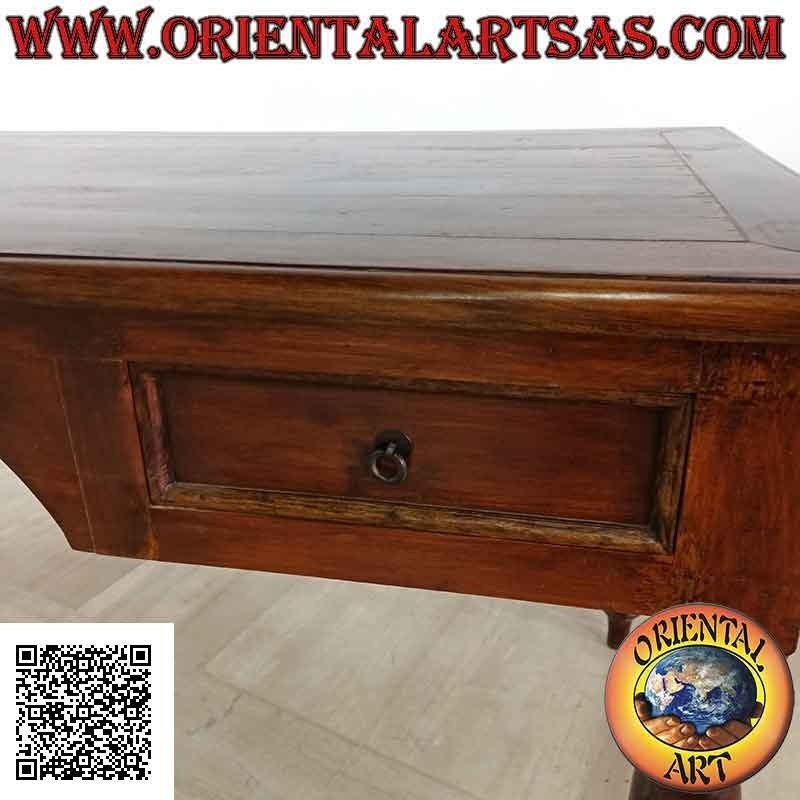 Scrivania classica a 2 cassetti in stile "provenzale" in legno di teak (150x 80)