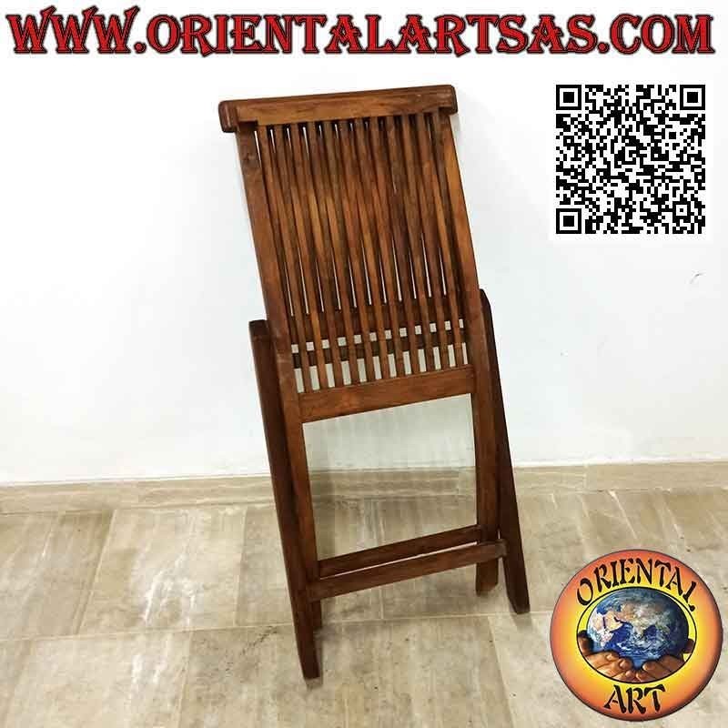 Silla de comedor o jardín plegable en madera de teca (simple)