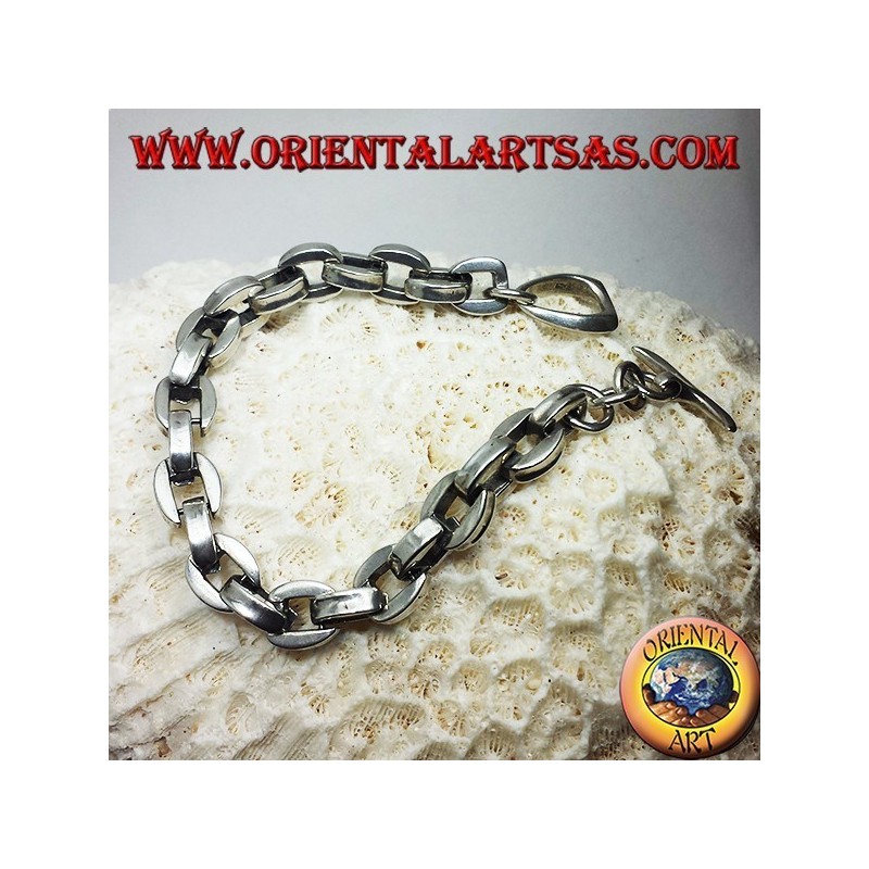 Silber-Armband, dicke Vierkantkette