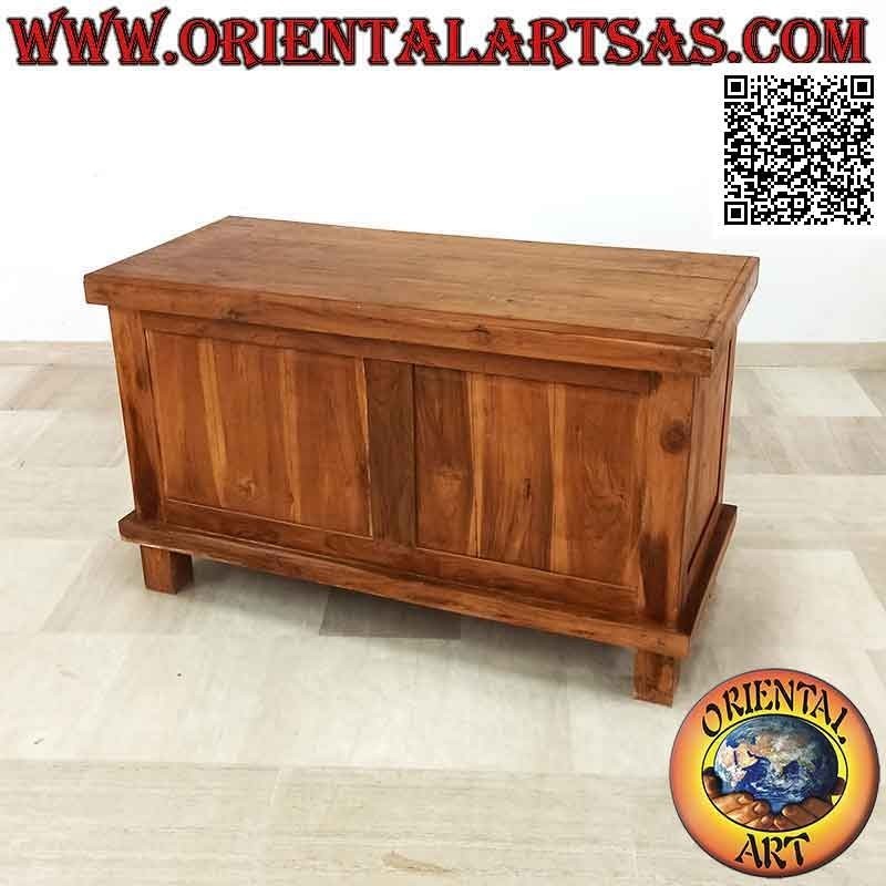 Buffet with two doors with door and closing and hinges in wood, in teak wood