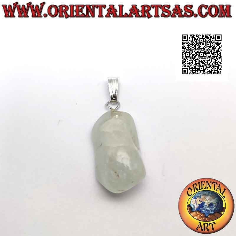 Colgante Aguamarina Natural Rodada | Metal Hipoalergénico