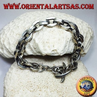 pulsera de plata, cadena cuadrada de espesor