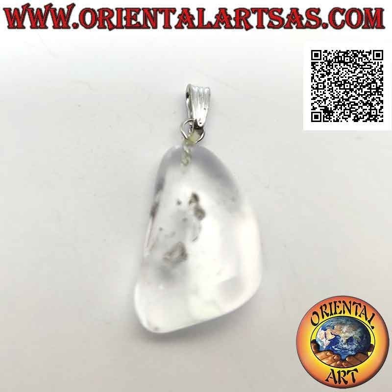 Colgante de Cristal de Roca Natural Pulido Hipoalergénico