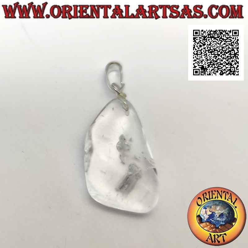 Natural Tumbled Rock Crystal Pendant - Hypoallergenic | Oriental Art