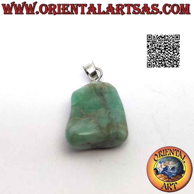 Ciondolo Smeraldo Naturale Burattato, Anallergico | Oriental Art