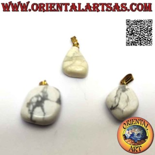 Natural Tumbled Howlite Pendant Hypoallergenic | Oriental Art