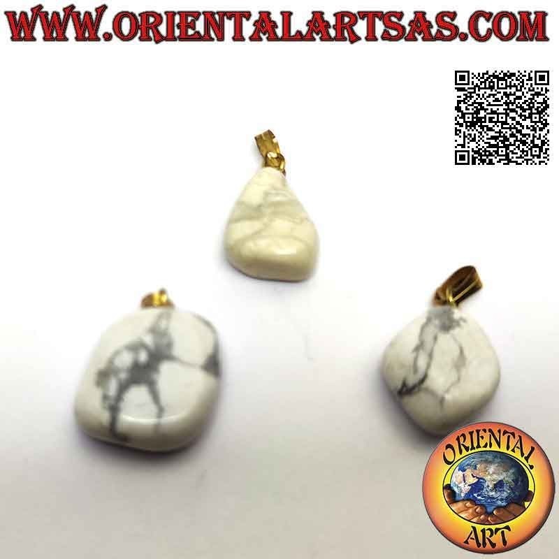 Natural Tumbled Howlite Pendant Hypoallergenic | Oriental Art