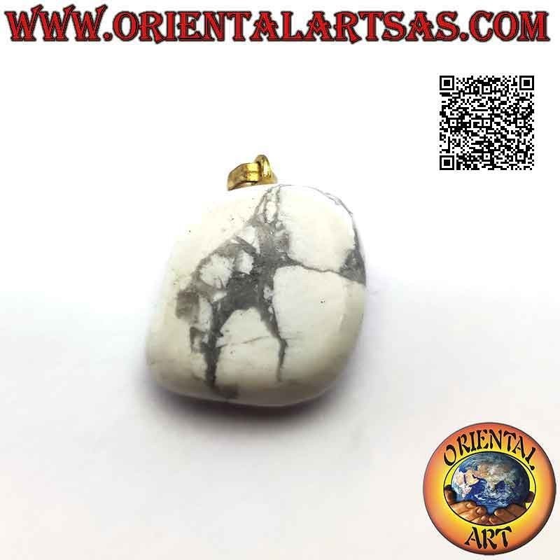 Natural Tumbled Howlite Pendant Hypoallergenic | Oriental Art
