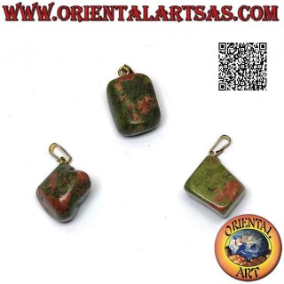 Hypoallergenic Unakite Pendant - Natural Tumbled Stone | Oriental Art