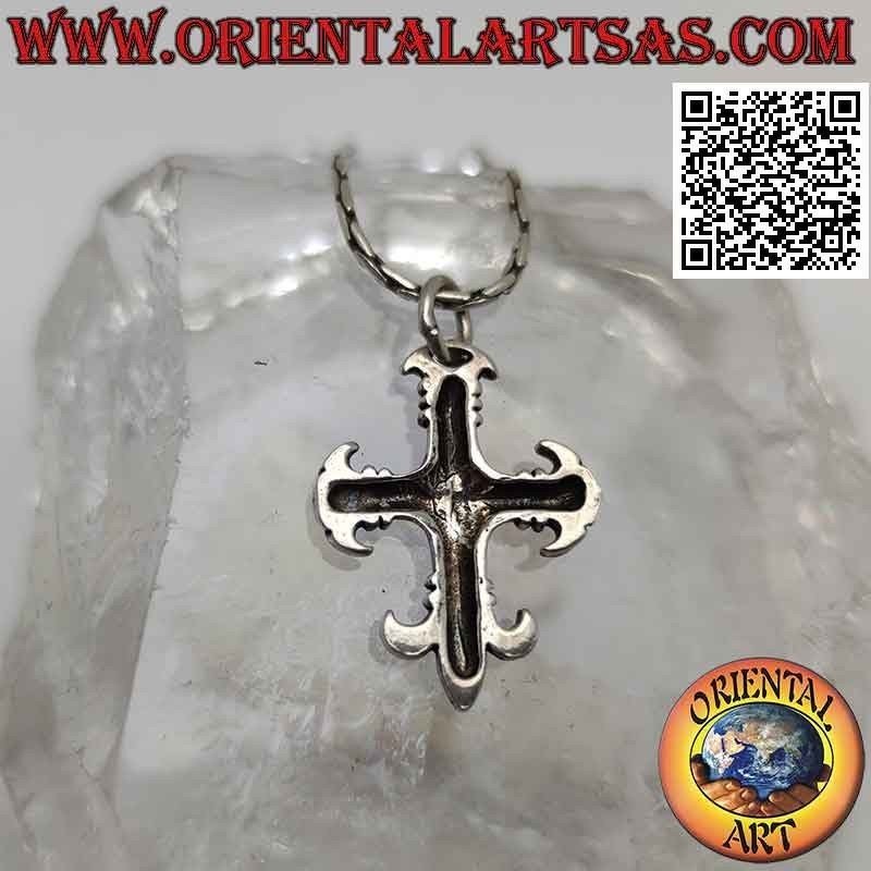Colgante de plata, cruz de la orden de San Benedetto d'Avis