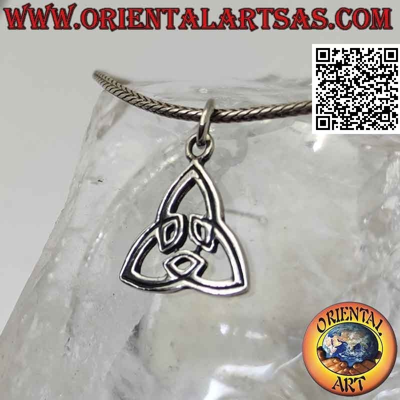 Silberanhänger, Triquetra (keltischer Knoten) gestreift