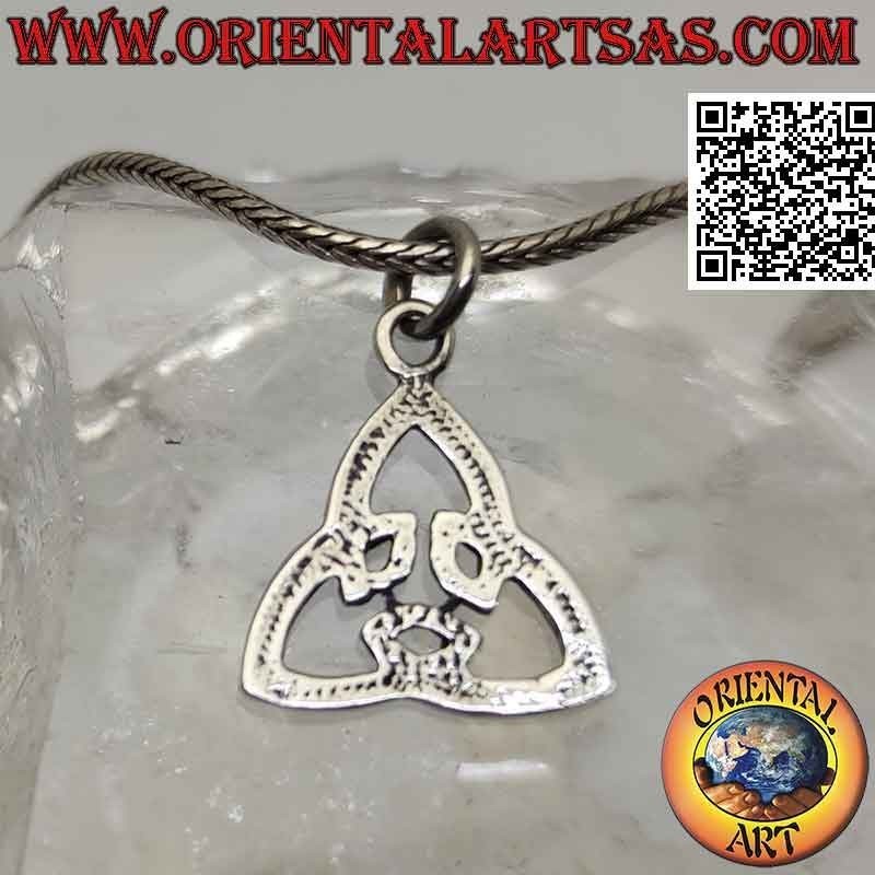 Silberanhänger, Triquetra (keltischer Knoten) gestreift
