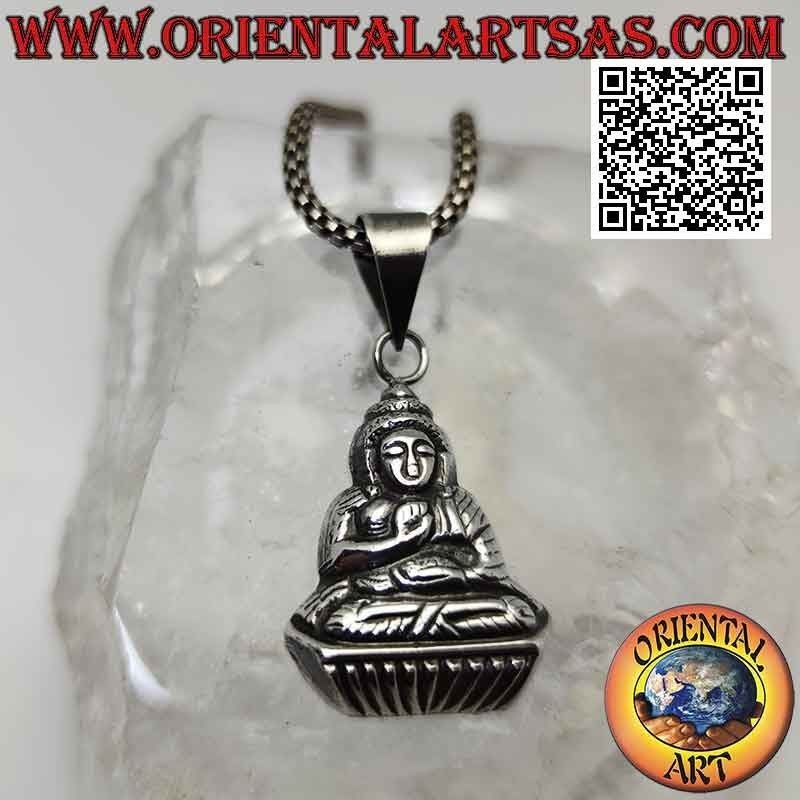 Ciondolo in argento, il Buddha della benedizione