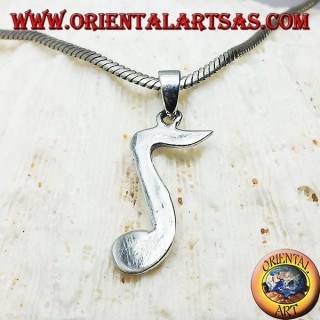 silver pendant, musical note chroma