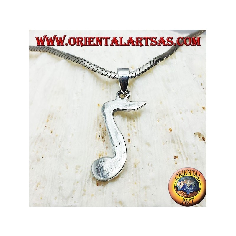 silver pendant, musical note chroma