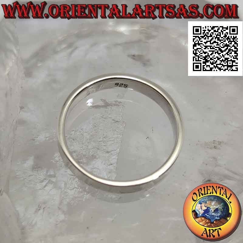 Anello in argento a fascia liscia piatta (4 mm.)