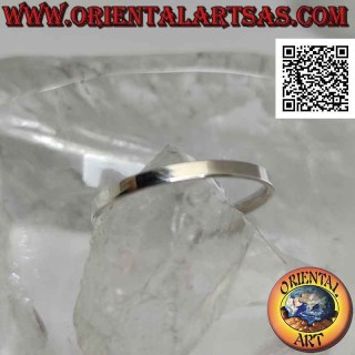 Anello in argento a fascia liscia piatta (2 mm.)