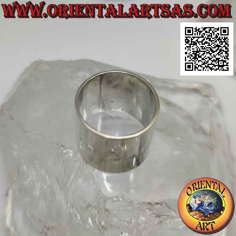 Anillo de plata con banda plana lisa (18 mm.)