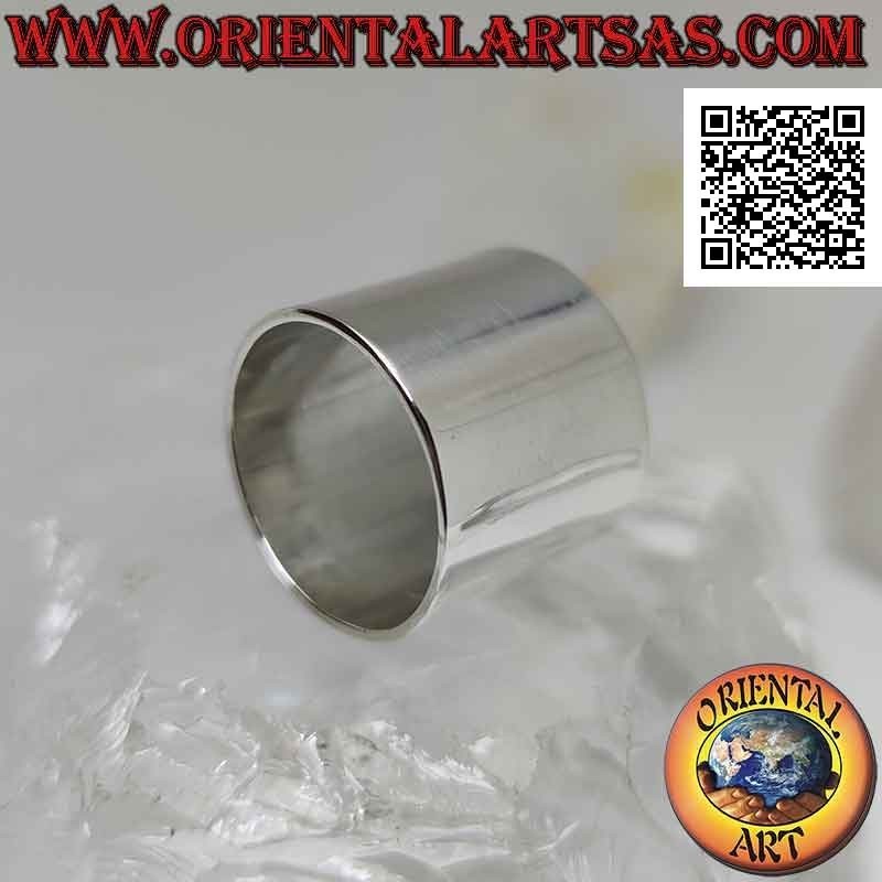 Silver ring with flat smooth band (18 mm.)