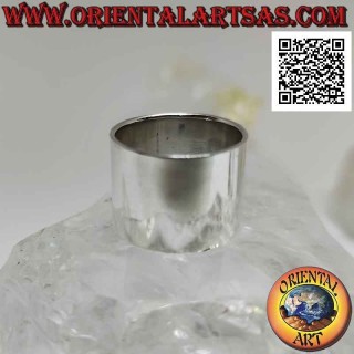 Bague en argent avec bande plate lisse (16 mm.)