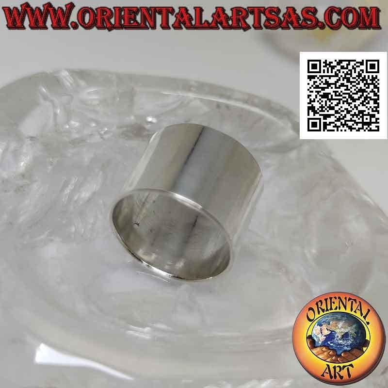 Anillo de plata con banda plana lisa (16 mm.)