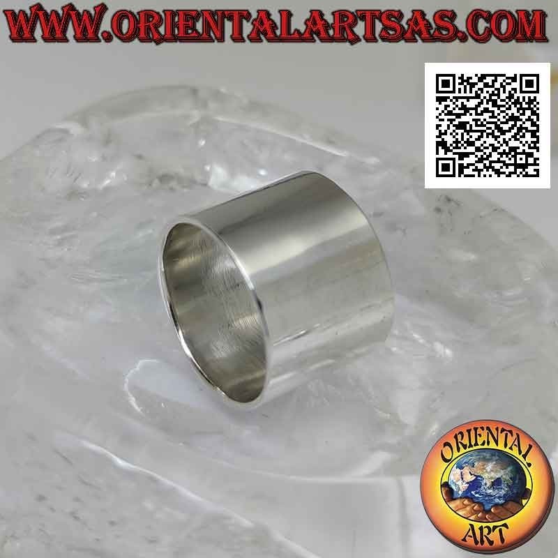 Anillo de plata con banda plana lisa (16 mm.)