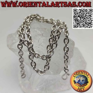 Collana in argento 925‰ a catena ad anelli ovali classici da 46 cm x 4 mm