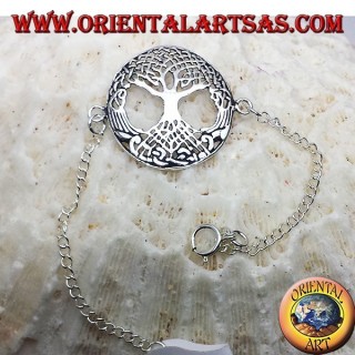 pulsera de plata, árbol de la vida