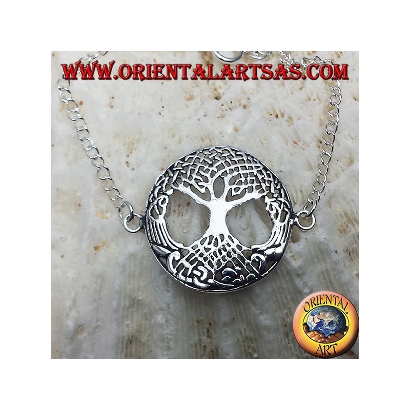 bracelet en argent, arbre de vie