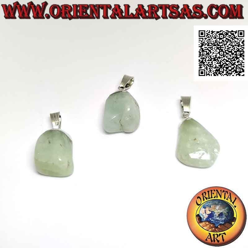 Natural Aquamarine Tumbled Pendant Hypoallergenic | Oriental Art