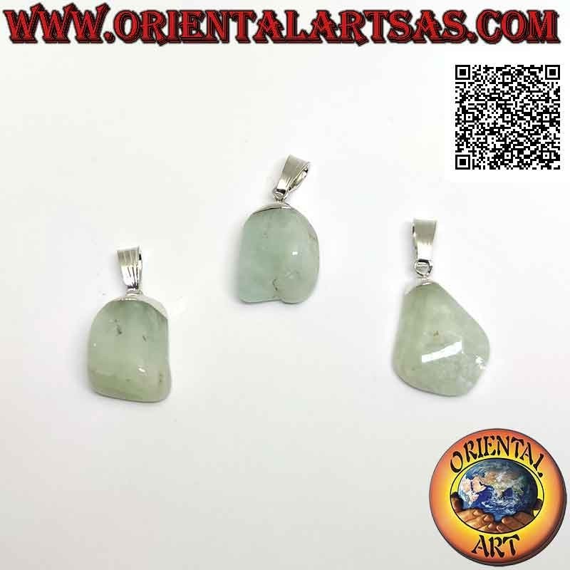 Natural Aquamarine Tumbled Pendant Hypoallergenic | Oriental Art