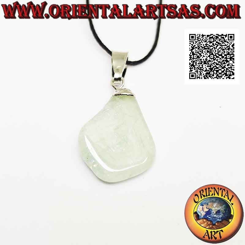 Colgante de Aguamarina Natural Rodada | Hipoalergénico