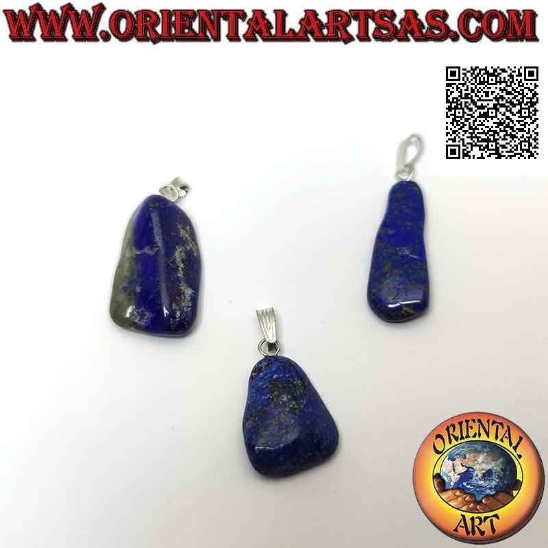 Natural Tumbled Lapis Lazuli Pendant Hypoallergenic Hook | Oriental Art