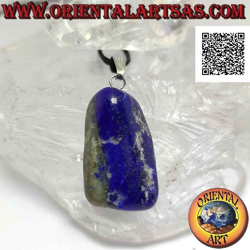 Pendentif Lapis-Lazuli Naturel Roulé - Métal Hypoallergénique