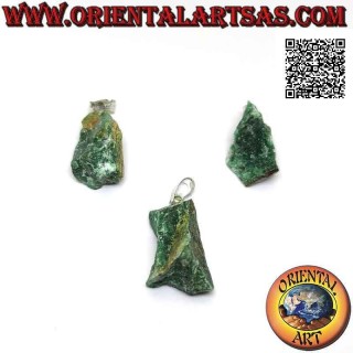 Genuine Raw Jadeite Pendant with Hypoallergenic Hook | Oriental Art