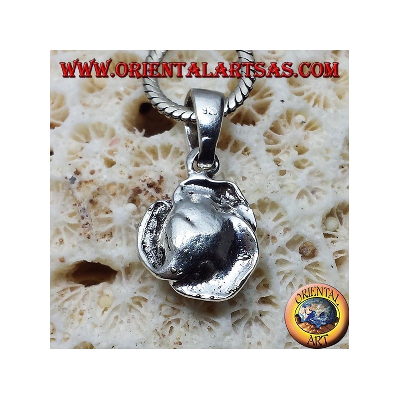 Rose pendentif en argent