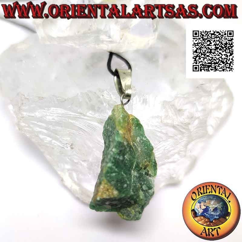 Colgante de Jade Natural Bruto Hipoalergénico