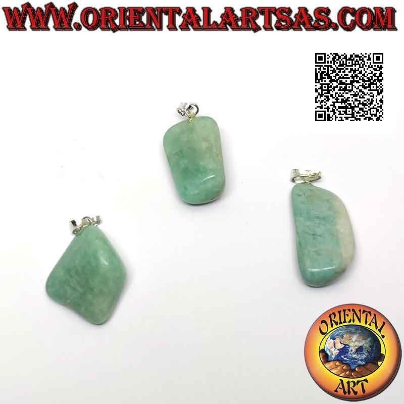 Ciondolo Amazzonite Naturale Burattata Ipoallergenico | Oriental Art