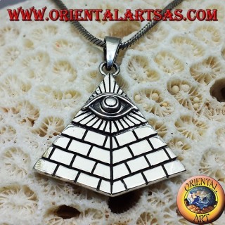 pendentif en argent Pyramide des Illuminati