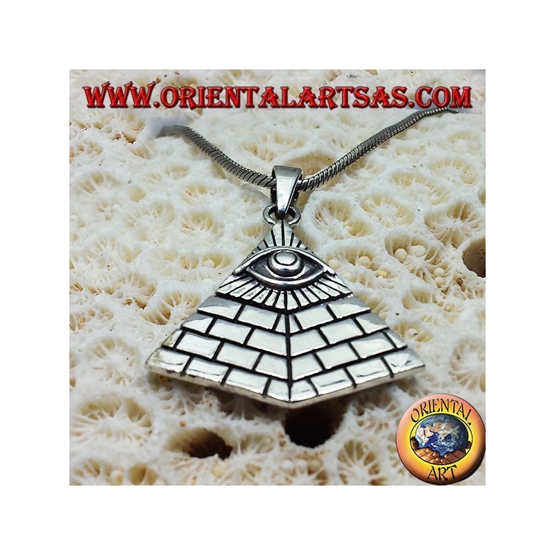 colgante de plata Pirámide de los Illuminati