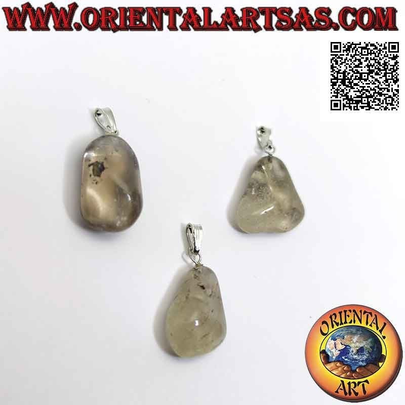Natural Tumbled Smoky Quartz Pendant Hypoallergenic | Oriental Art
