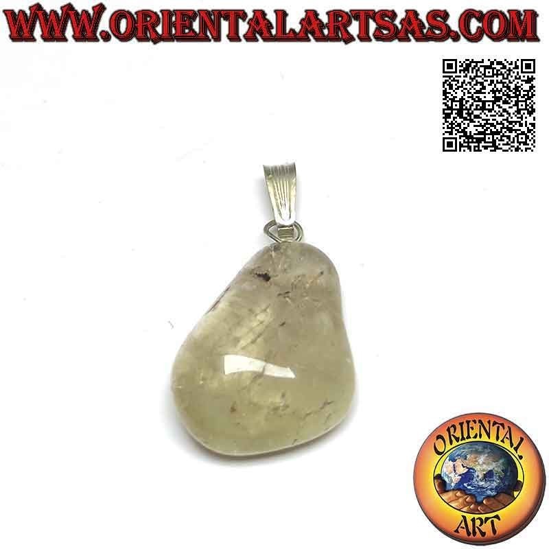 Colgante Cuarzo Ahumado Natural Pulido | Hipoalergénico