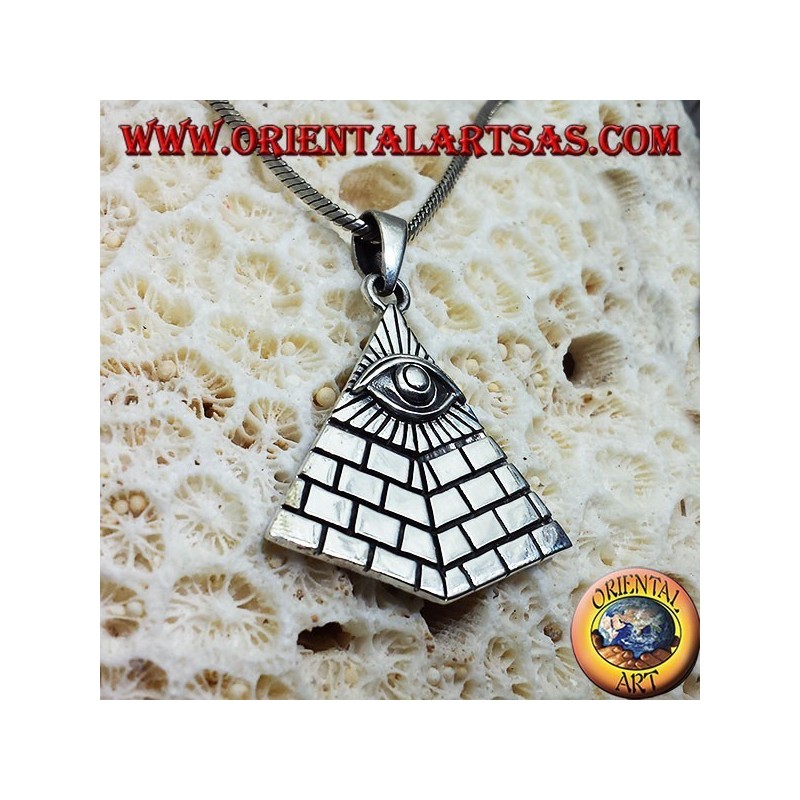 silver pendant Pyramid of the Illuminati