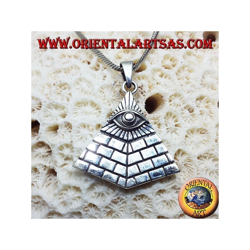 silver pendant Pyramid of the Illuminati